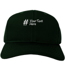 Personalized Hashtag Adult Dark Baseball Cap Hat