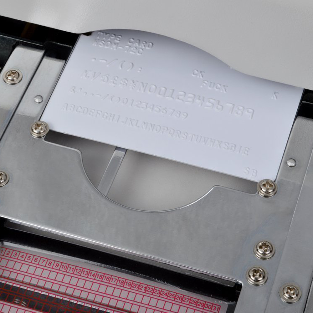 TMS 72 character Letters Manual Embosser Credit Id PVC Card VIP Embossing Machine